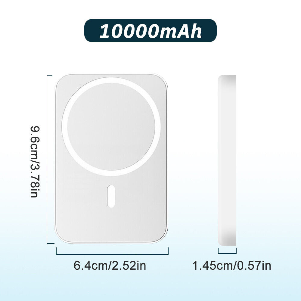 10000mAh Magnetic Wireless Charging Power Bank for iPhone 14/13/12