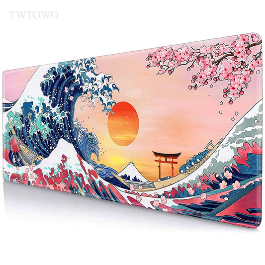 Japan Great Wave Mouse Pad Gamer XL Custom Home New Mousepad XXL Mousepads Keyboard Pad Soft Natural Rubber Carpet PC Mouse Mat